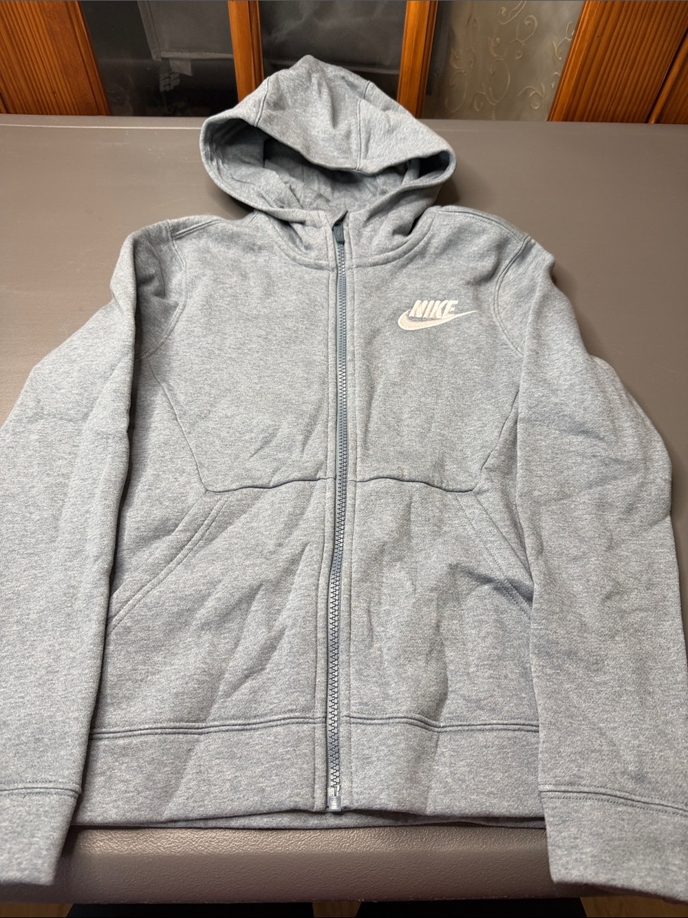 Kid’s Nike Full-Zip Hoodie. Heathered teal/blue. EUC. Size: small